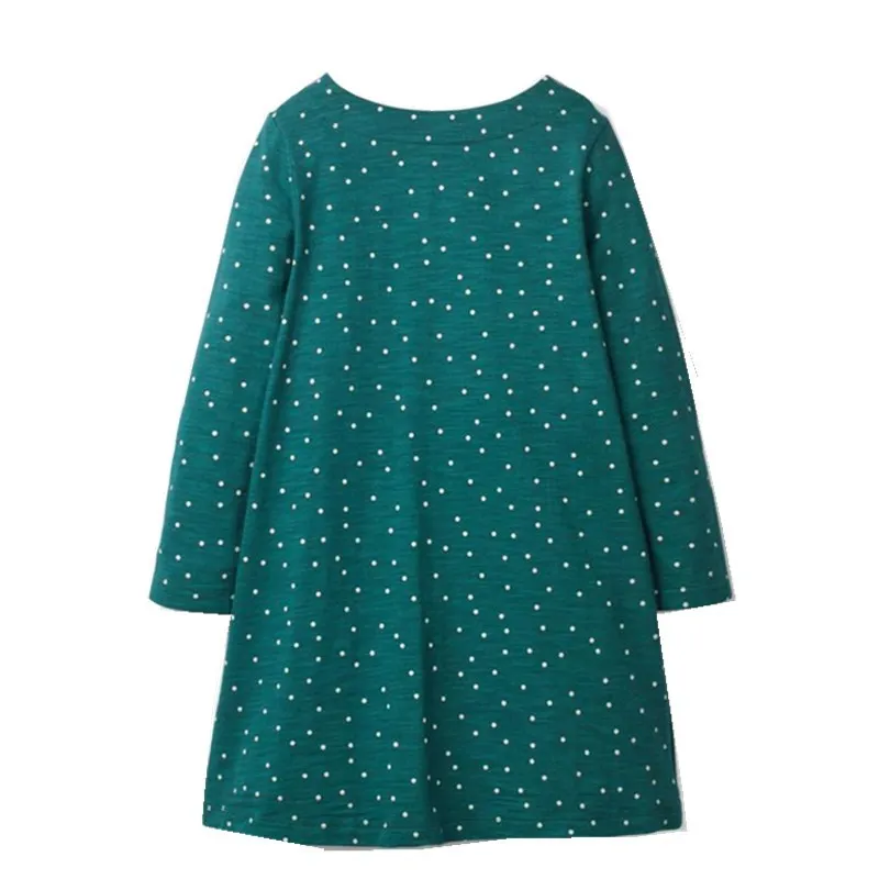 

Girls autumn clothes European and American fashion girls long sleeve dress round neck cute cartoon print for girl dress