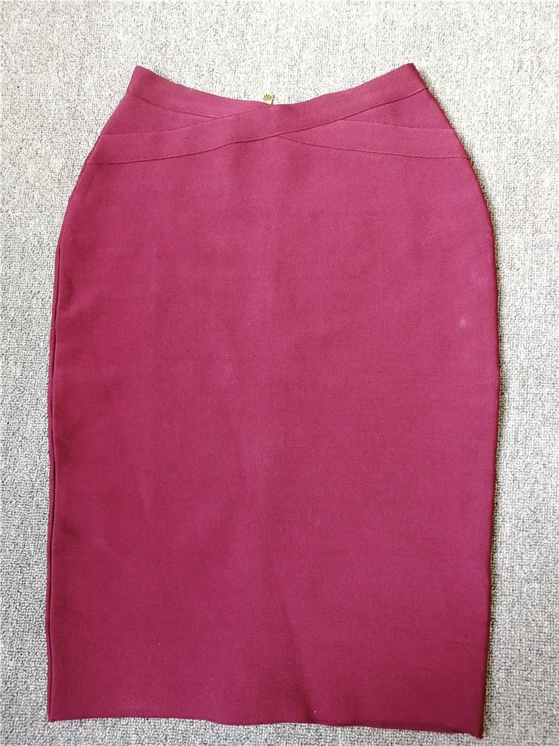 2019 новая бордовая сумка с высокой талией на бедрах однотонная бандажная юбка