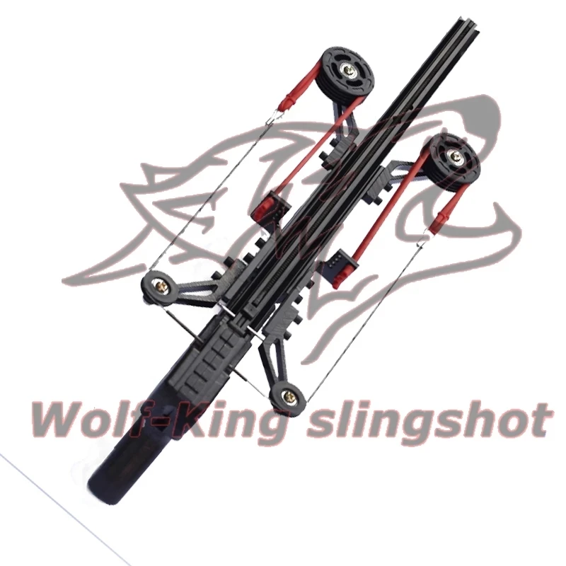 

Classic Version Wolf King Powerful Slingshot Rifle Semi-Automatic 40BB Enhanced Edition Slingshot Rifle Sling Bow Traction