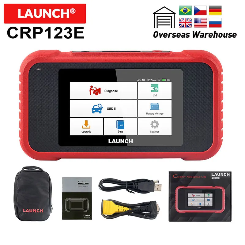 Launch CRP123E двигатель/ABS/SRS передача OBDII считыватель кода launch Creader сканер кода ошибки автомобиля диагностический инструмент CRP123 E