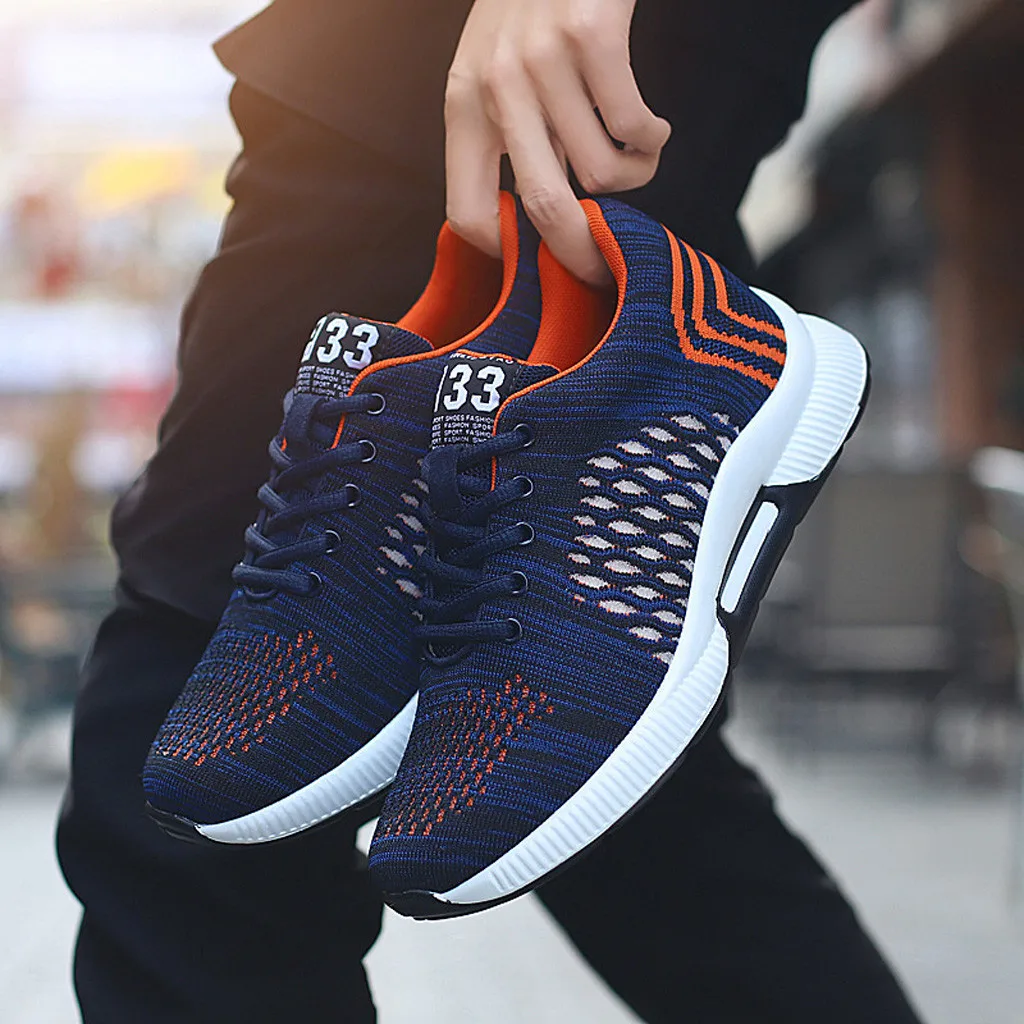 Мужские кроссовки дышащие для тенниса с дышащей сеткой внутри увеличения