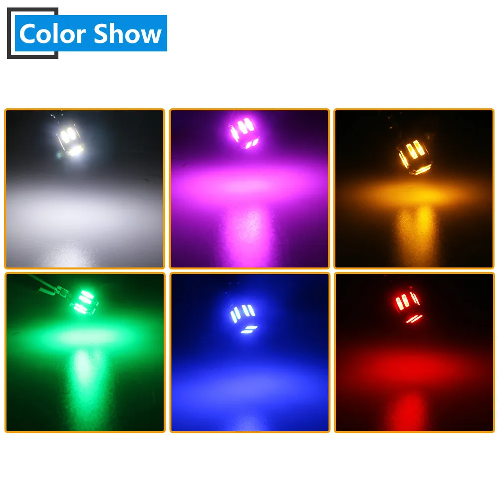 4 шт. Canbus w5w 12В 2Вт T10 7014 10 SMD светодиодные лампы Авто Чтение дверь парковки