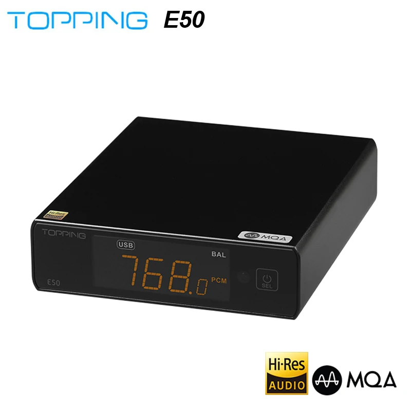 TOPPING E50 MQA Decoder ES9068AS DAC Chip XMOS XU216 32Bit/768kHz DSD512 with Remote Control | Электроника