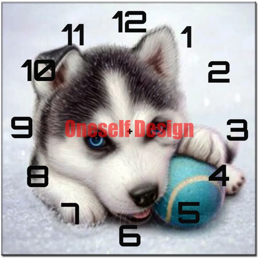 

diamond painting cross stitch diamond mosaic sale with clock rhinestone pictures dog diy frame Christmas gifts diamond mosaic
