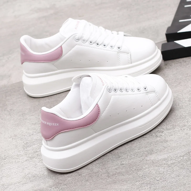 

women causal shoes pring brand Spring Designer Wedges White sneakers platform Tenis Feminino Trainers Mcqueens female walking