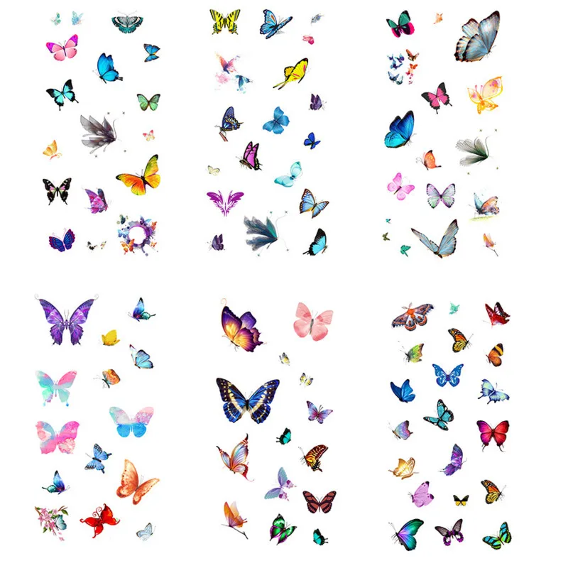 

6PCS Kawaii Flower Butterfly Sticker Decoration Cartoon DIY Ablum Diary Stickers Scrapbooking Label Cute Stationery Sticker Pack