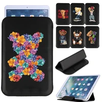 universal tablet bag case magnet pack 7 8 10 inch sleeve magnetic stand cover pouch leather cute bear folio tablets holder