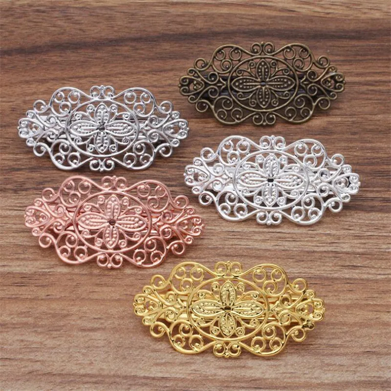 

5pcs Gold/Silver Plated Flower Hair Jewelry Charm Women Hairclip Benn Hairpins Hairclips Barrettes Retro Hair Wear