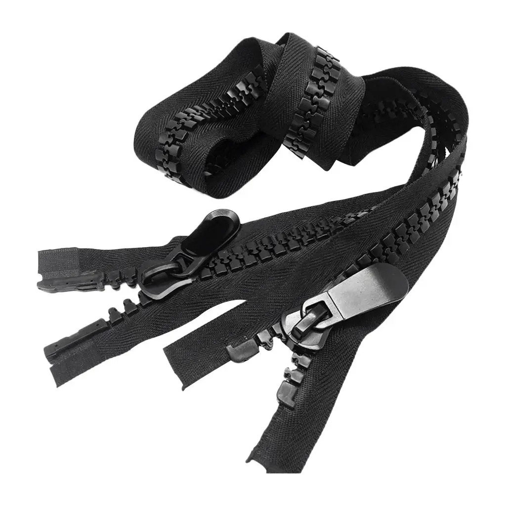 

Zipper, 47" Inch, Black, #20, Separating Zipper, Double Sliders, Boat Canvas