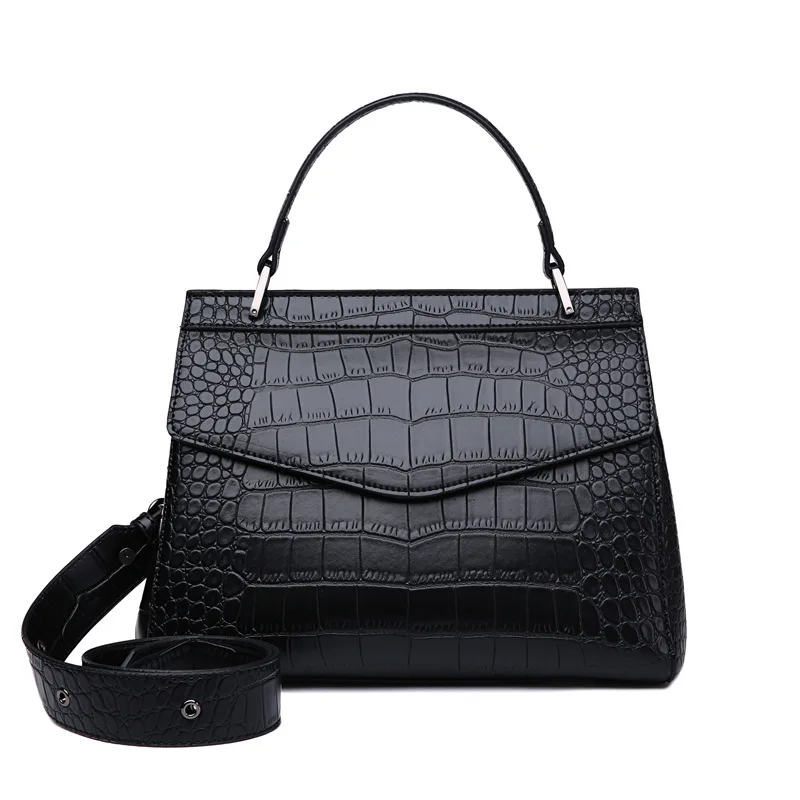 

2021 New Real Leather Handbag Ladies Crocodile Pattern All-match One-shoulder Portable Large-capacity Bag Purses Gg louie vuiton