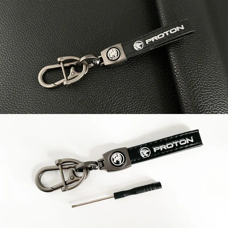 Автомобильные аксессуары металлическая + кожаная эмблема значок Автомобильный логотип брелок для ключей PROTON Сага Suprima S Waja X70 Persona X50 irice Exora