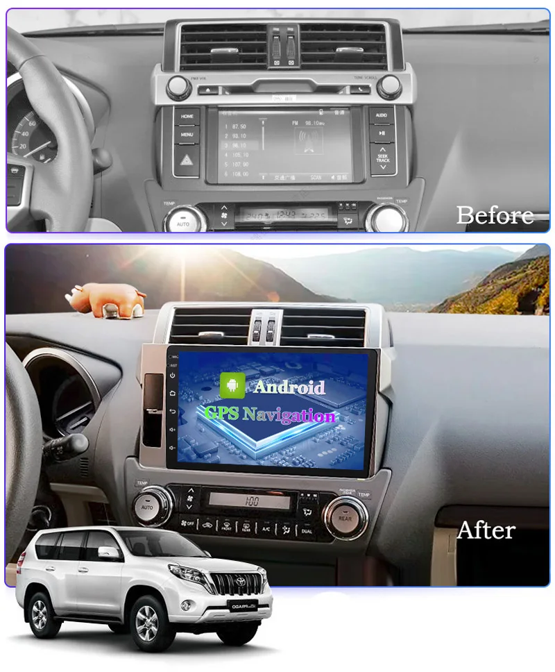 Android Multimedia Video Player Navigation GPS For 2014-2017 Toyota LAND CRUISER PRADO 150 Car Radio | Автомобили и мотоциклы