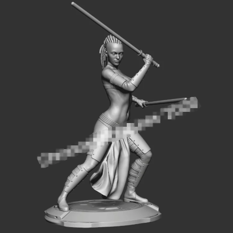 

1/24 75mm Resin Model figure GK Master Of Swords Fantasy theme Unassembled and unpainted kit