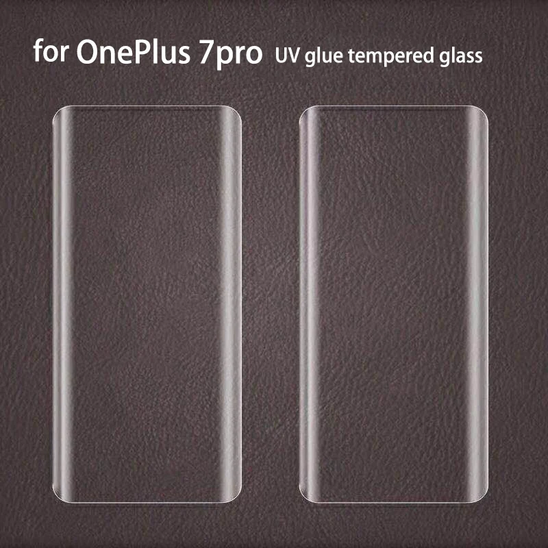 Нано-УФ жидкое клейкое стекло для защиты экрана Oneplus 8 7T 7 9 Pro Полное покрытие