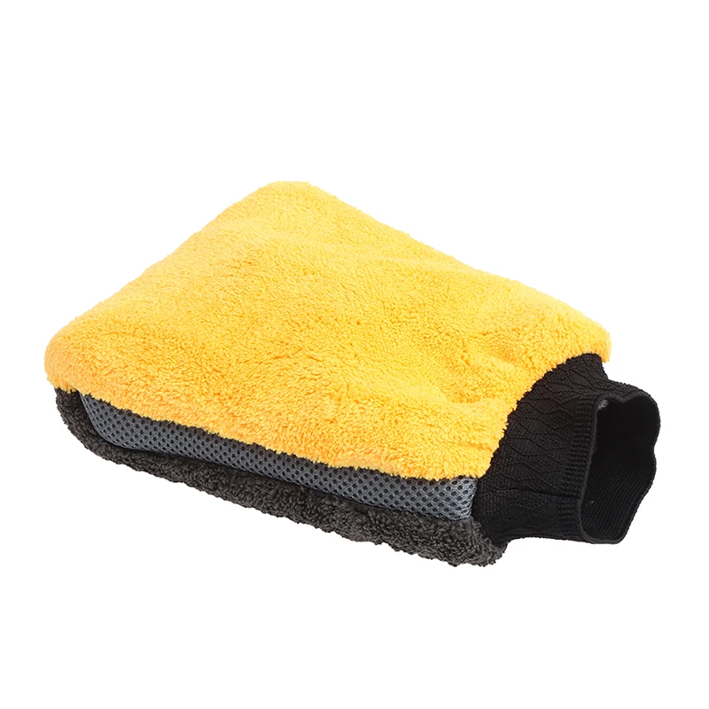 Перчатки для мойки автомобилей тонкий плюш Водонепроницаемый коралловые