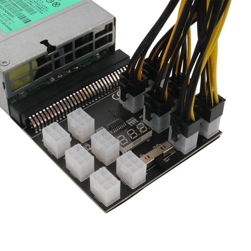 Блок питания PSU/GPU плата блока 12 В устройства Ethereum ETH ZEC Майнинг блок шт. 18AWG PCI E
