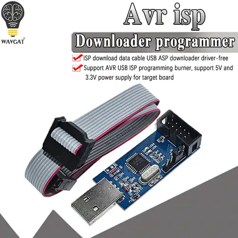 Программатор WAVGAT USBASP USBISP AVR USB ISP USB ASP ATMEGA8 ATMEGA128 Поддержка Win7 64