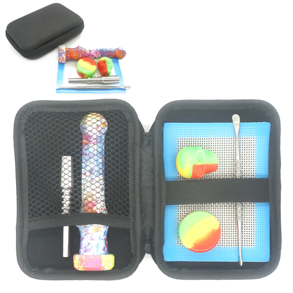 1 Набор силиконовых мазками трубы с Титан ногтей банку сигарета сорняк