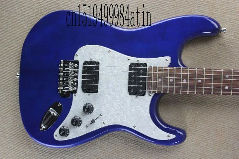 

Free Shipping Top Quality ST Custom Body blue neck Rosewood fingerboard stratocast-er Electric Guitar