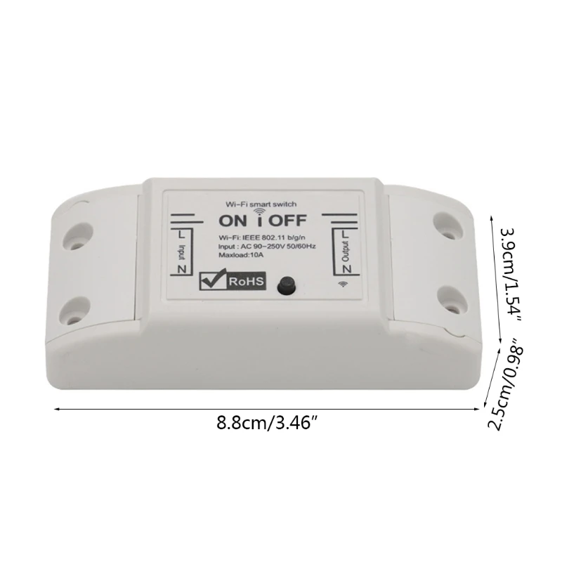 

APP Remote Control Wireless Wifi Smart Switch LED Light Controller Module Timer DIY Circuit Breaker Voice Control