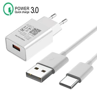 fast charger for oppo a53 a5 a9 2020 reno 2 z 3 4 5 pro realme x 2 x50 3 5 6 pro qc 3 0 eu plug phone adapter type c usb cable