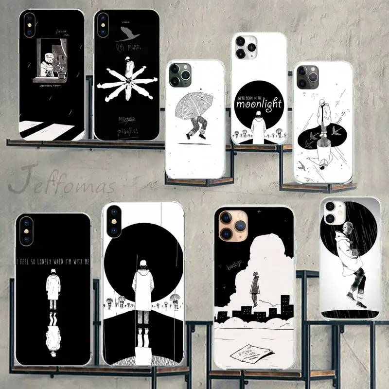

RM Mono kpop Phone Case for iPhone 7 8 11 12 13 mini pro X XS XR MAX Plus