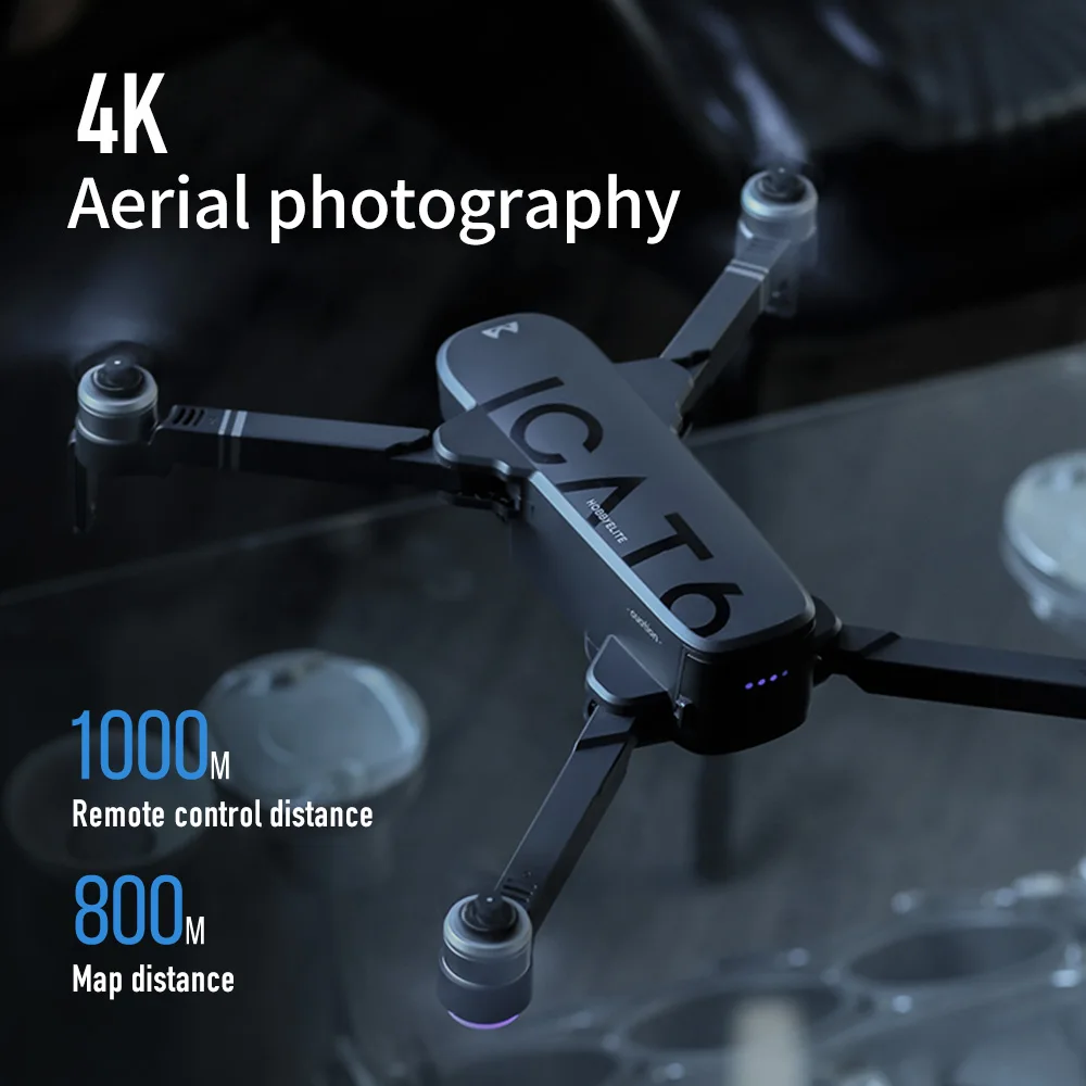 SMRC ICAT6 4K 5G Радиоуправляемый Дрон HD карданный камера wifi gps FPV Квадрокоптер 120 градусов широкоугольный приложение парящий гравитационный объект слежение