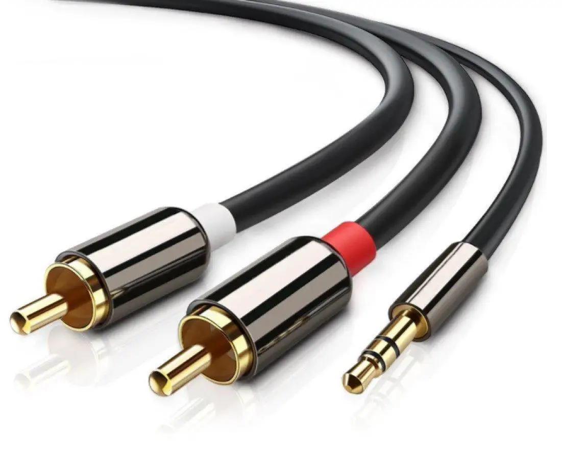 

2 м 3,5 мм до 2 RCA аудио дополнительный адаптер стерео кабель Splitter
