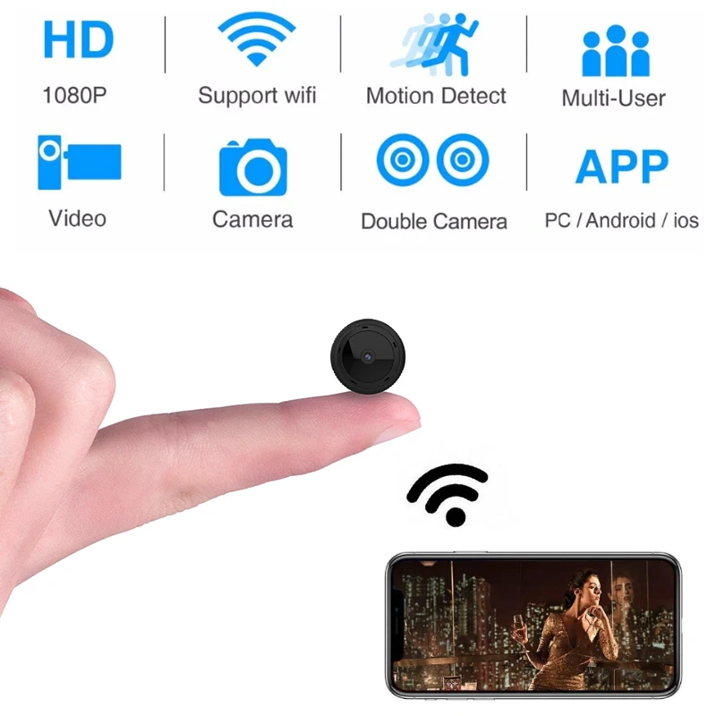 Full HD 1080P Мини Wi Fi IP камера беспроводная с дистанционным управлением секретная