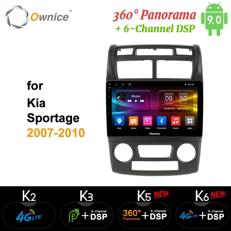 Ownice Восьмиядерный автомобильный радиоприемник для KIA Sportage 2007 2008 2010 k3 k5 k6 Android 9 dvd gps
