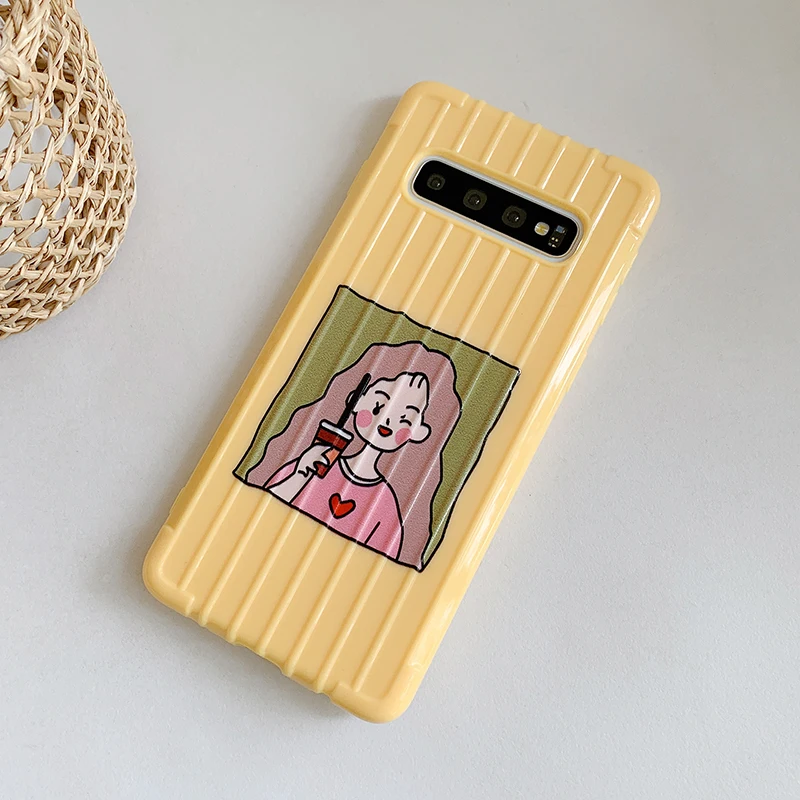 YHBBCASES мягкие чехлы для samsung Galaxy S10 Plus S8 S9 шикарный 3D Чемодан дизайнерский чехол Note 9|