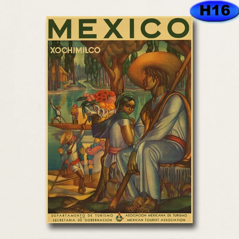 

Retro Travel Poster and Prints Vintage Kraft Cities Collection Posters Decorative Wall Sticker Home Bar Decoration Art Painting