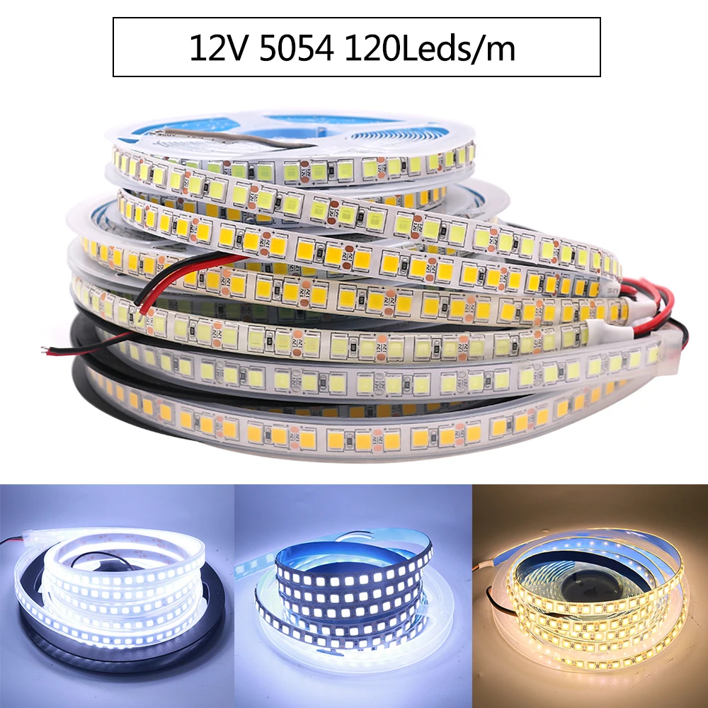 

5M LED Strip SMD 2835 5054 5050 5630 12V Ultra Brightness Flexible Led Tape Light 60/120Leds/m Waterproof Ribbon Diode Fast Ship