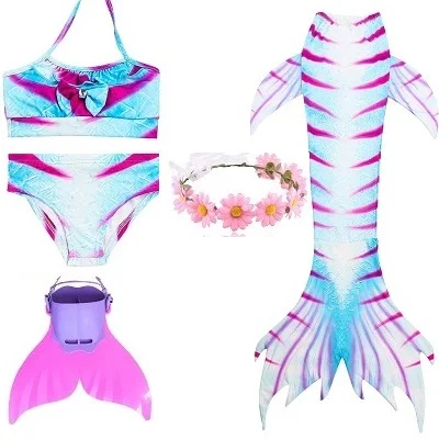 Red 01 set 1 Хвост русалки для девочек, купальный костюм, детский Zeemeerminstaart Cola De Sirena Cauda De Sereia косплей, Костюм Русалки - Цвет: Red 01 set 1