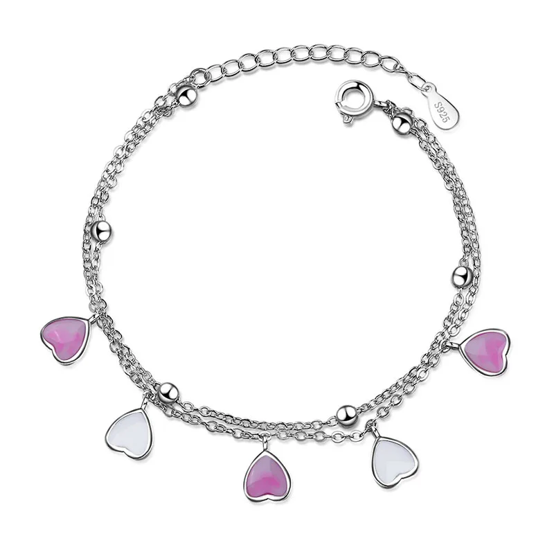 Женские Модные ювелирные изделия стильные крошечные сердца Твердые 925