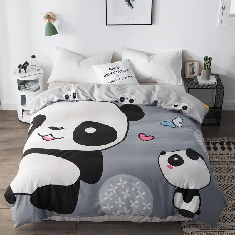 Пододеяльник с мультяшным рисунком для детей и подростков двусторонний дизайн