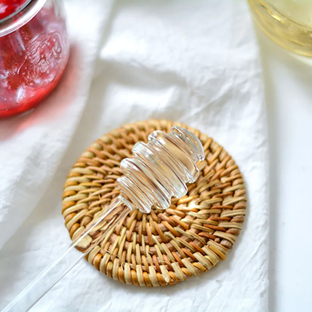 Медовая ложка стеклянная банка для меда ручка-дозатор кухонное приспособление с