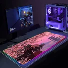 Монтажный коврик для мыши Fuji RGB, большие милые игровые аксессуары, ПК, геймерский компьютер, Настольный коврик для клавиатуры Varmilo, большой коврик для мыши XL