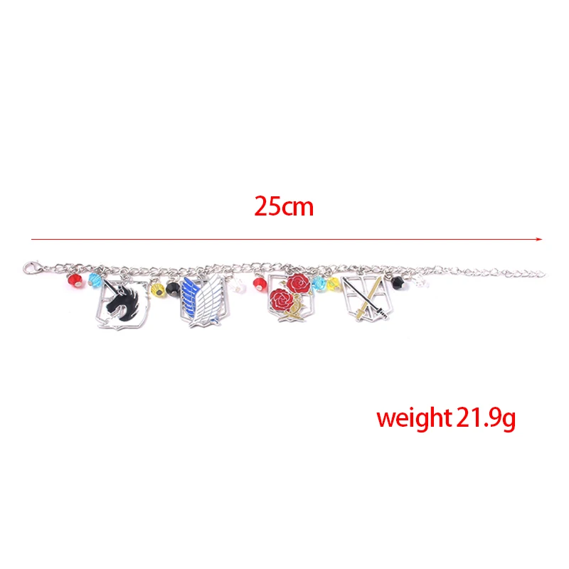 

RJ Wholesale 20Pcs Attack On Titan Necklaces Wings of Liberty Scouting Legion Cosplay Eren Key Pendant Necklace for Women Men