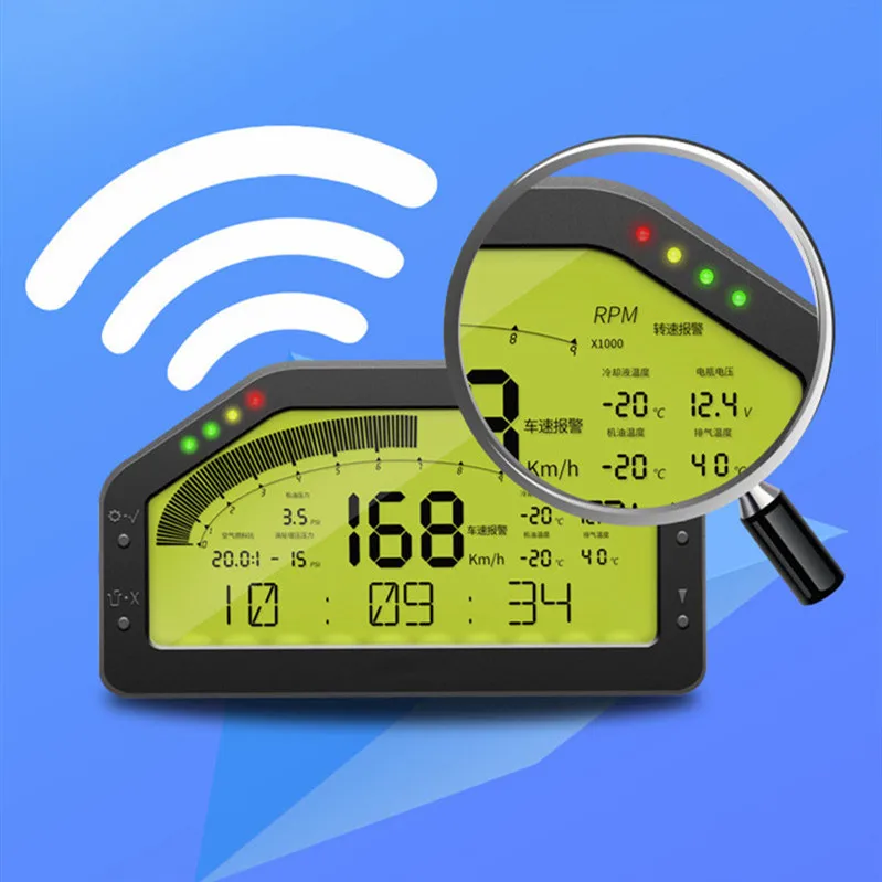 Цифровой дисплей DPU Rally OBD2 12 В ЖК экран датчик температуры масла сенсорная панель