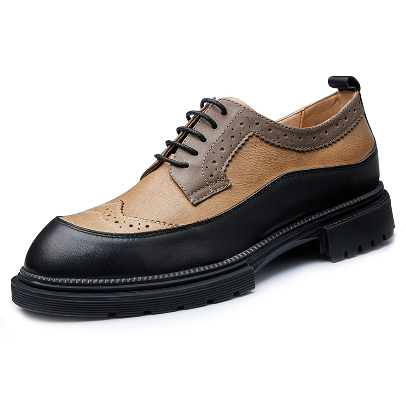 

Ботинки мужские из воловьей кожи, дизайнерская обувь для отдыха, в британском стиле ретро, Модные Повседневные Дышащие, Smmer, весна-осень-зима