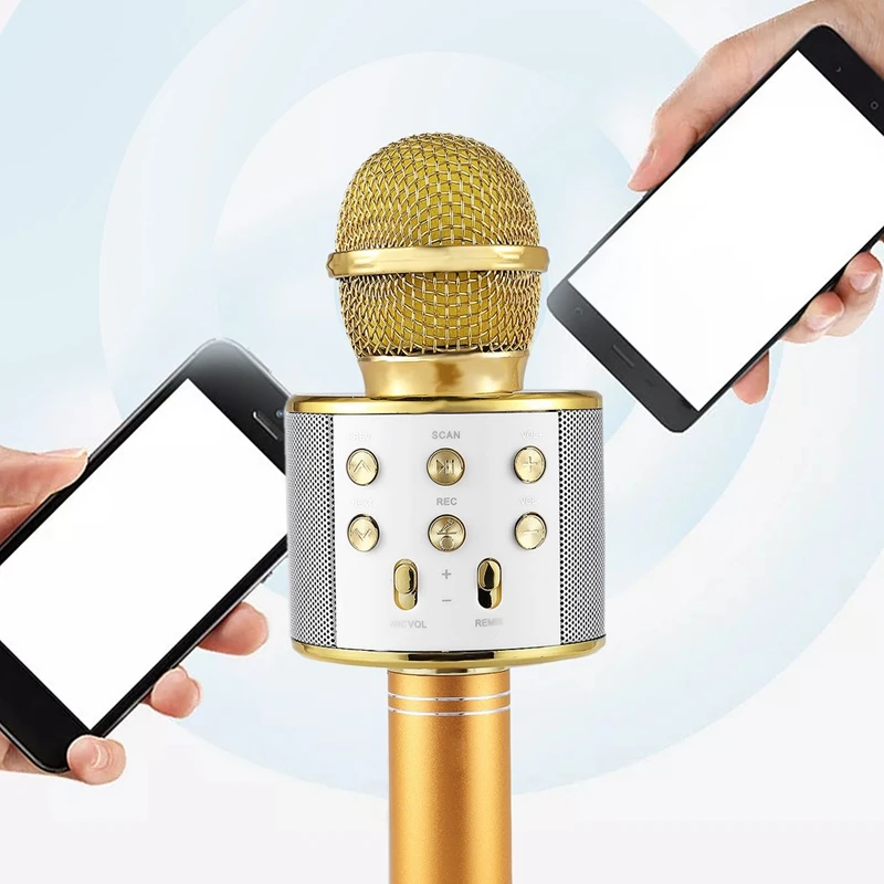 Акция беспроводной микрофон для караоке портативный Bluetooth мини домашний KTV