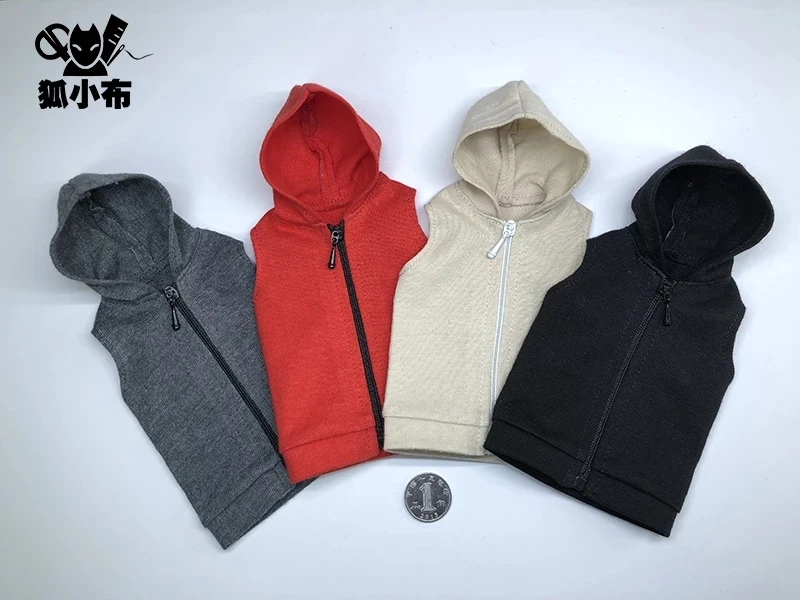 

1/6 Male Trend Sleeveless Soldier Jacket Hoodie Soldier Clothes Support HT/DAM Model