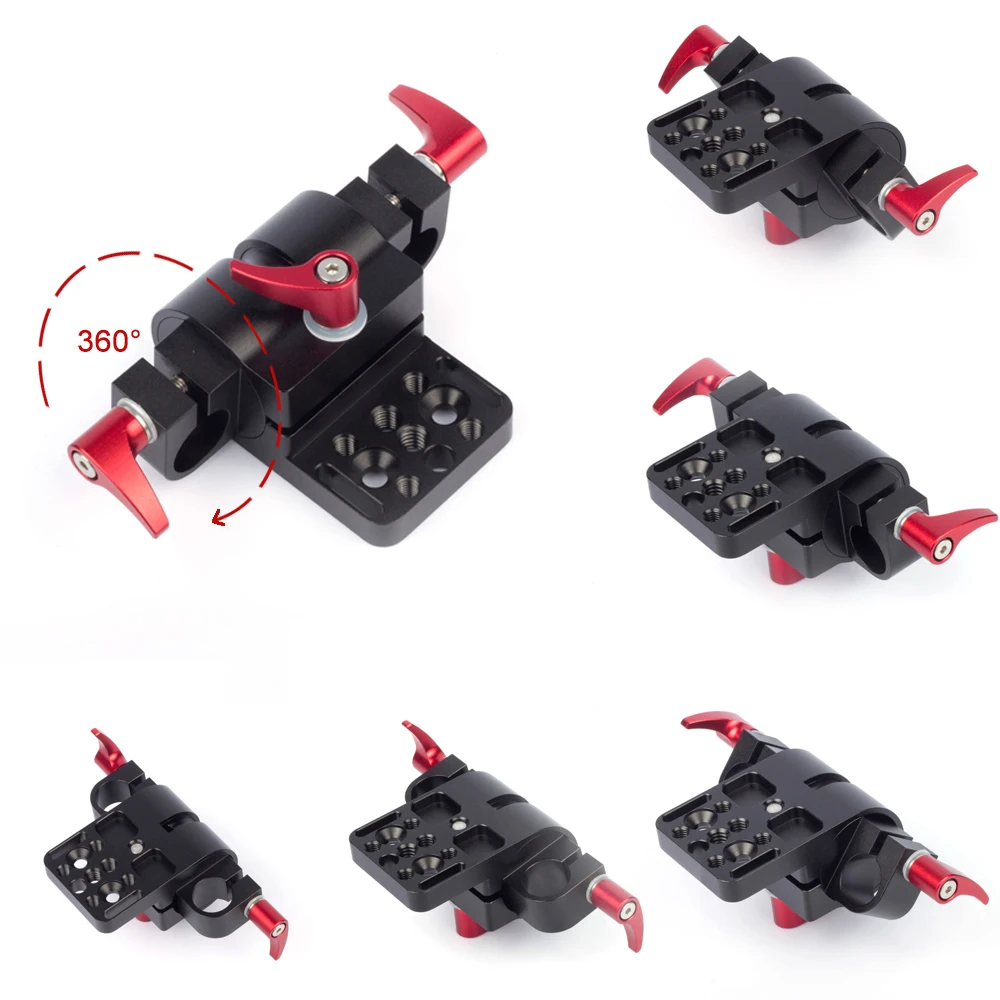 Поворотный на 360 ° 15-миллиметровый стержень с зажимным креплением адаптер для