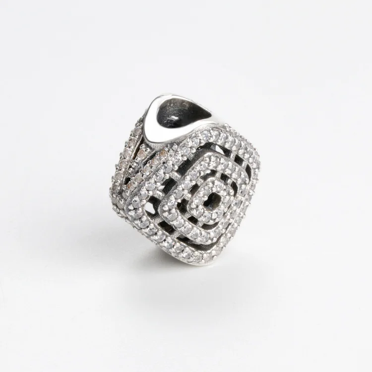 

Amaia Hot Sale 925 Sterling Silver Geometric line beads Fit Original Bracelet Women Jewelry Making Gift