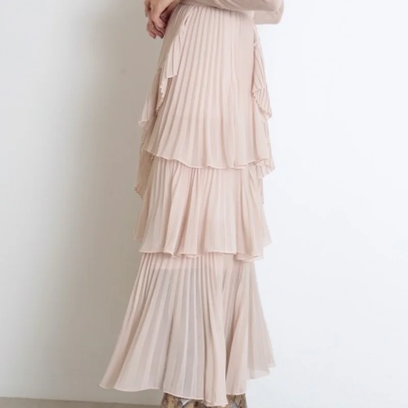 

Vintage Dot Irregular Ruffles Patchwork Skirt Women High Waist Hip A Line Jupe Femme Spring 2021 New Slim Elegant Fashion