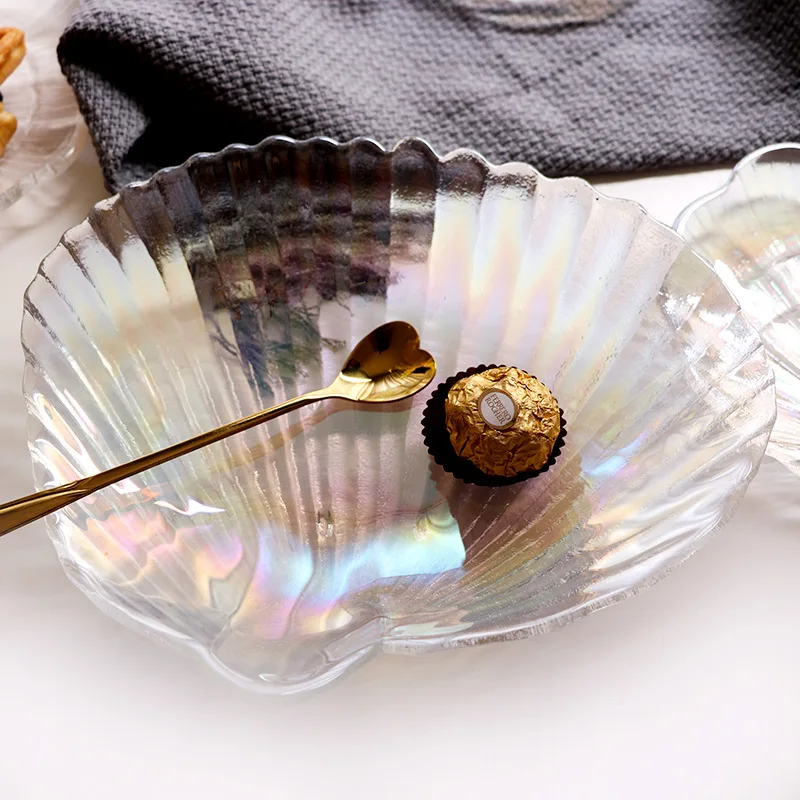 Скандинавская стеклянная подставка для хранения в виде ракушек Минималистичная