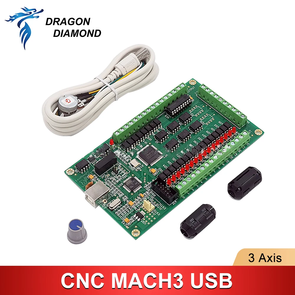 MACH3 USB 200KHz 3 Axis 4 Axis Smooth Stepper Motion Controller Card Breakout Board For CNC Engraving Router Machine