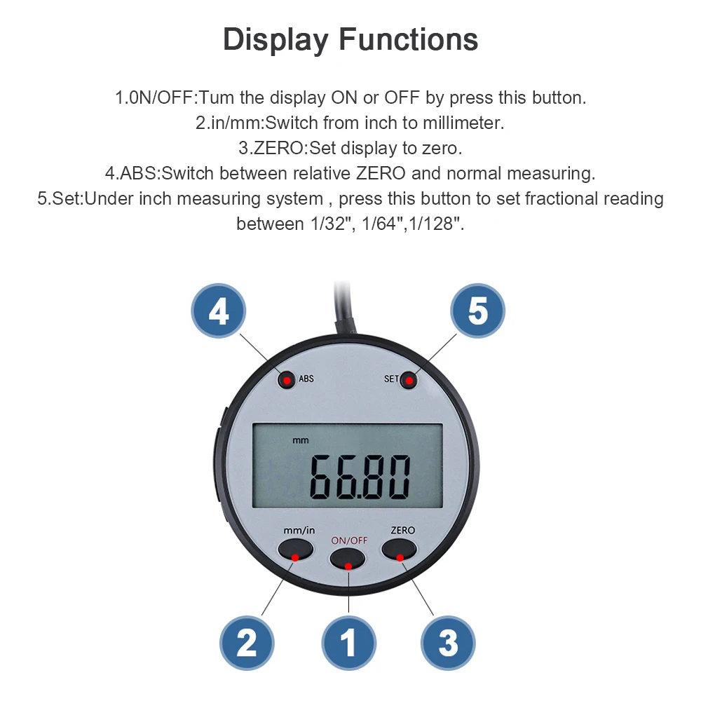 Профессиональный вертикальный 0 01 мм магнитный удаленный внешний дисплей
