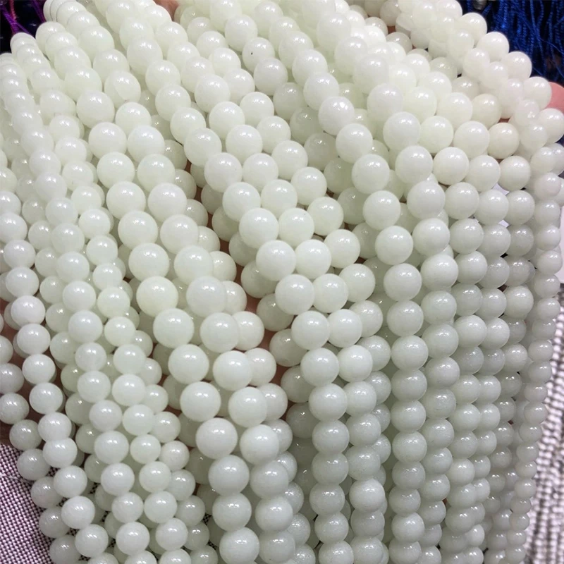 

6/8/10/12mm Luminous Beads For Jewelry Making Glow In The Dark Round Loose Beads Bracelet Beaded Necklace DIY Woman Men